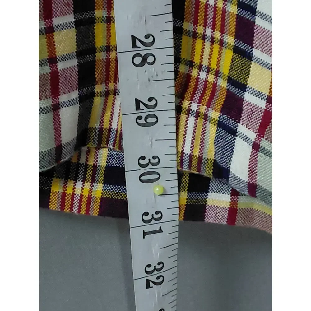 NWT J.Crew BN629 Down Multicolor Plaid Button-Down Shirt Men Size L